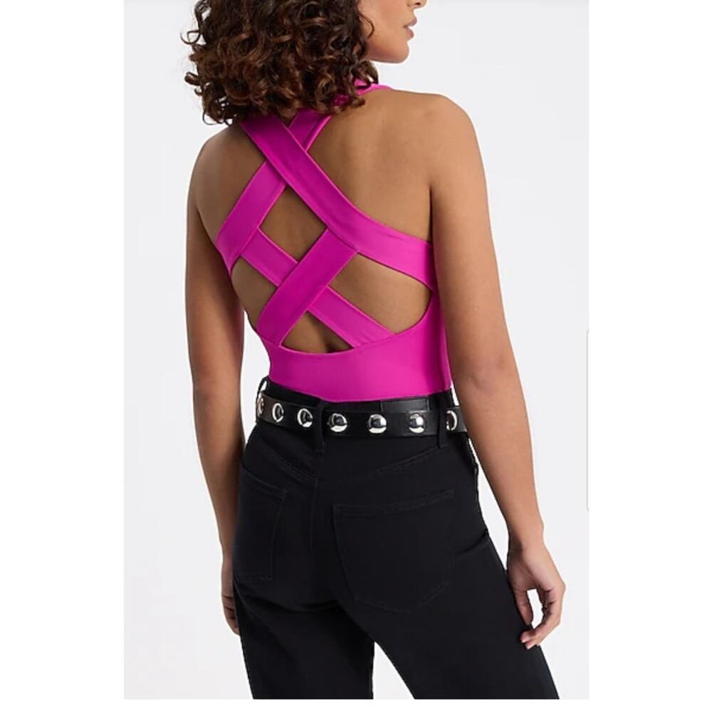 Express Crisscross Back Fuchsia Women's Tank Top